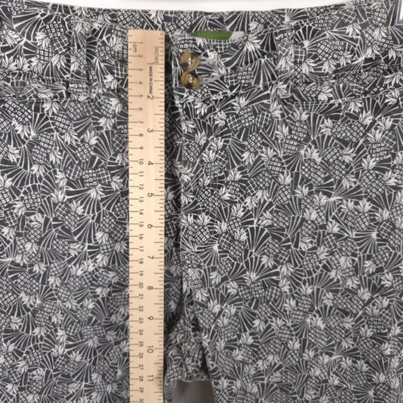 ANTHROPOLOGIE Bowery Black White Pineapple Print Ankle Pants Size 16R - Picture 6 of 14